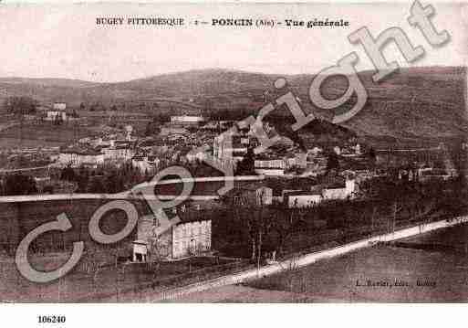 Ville de PONCIN, carte postale ancienne