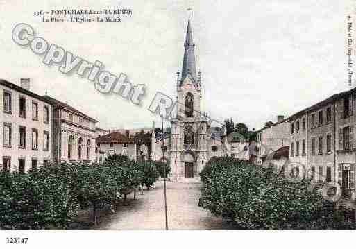 Ville de PONTCHARRASURTURDINE, carte postale ancienne