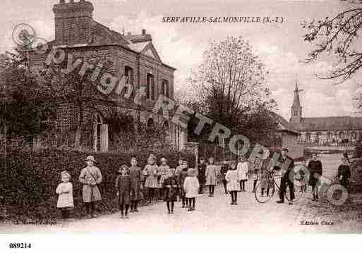 Ville de SERVAVILLESALMONVILLE, carte postale ancienne