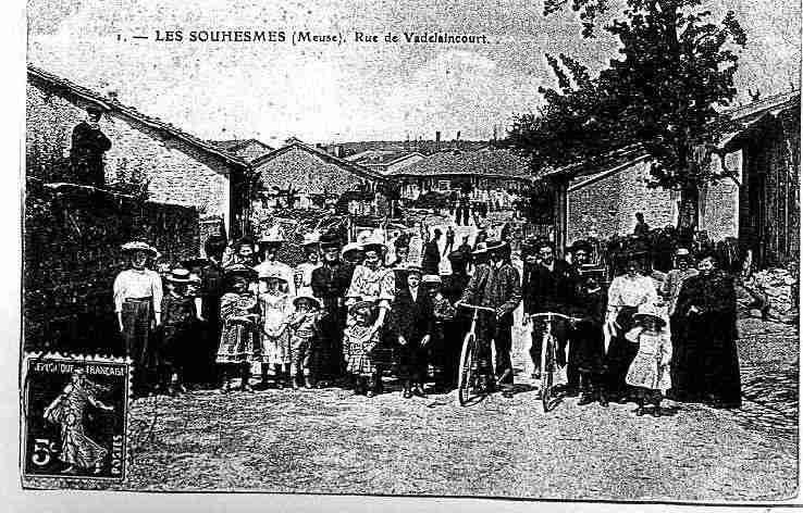 Ville de SOUHESMES, carte postale ancienne