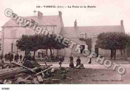 Ville de VINEUIL, carte postale ancienne