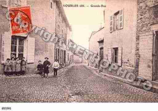 Ville de VOURLES, carte postale ancienne