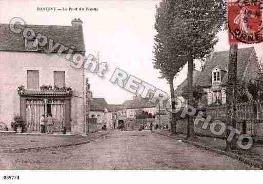 Ville de DAMIGNY, carte postale ancienne