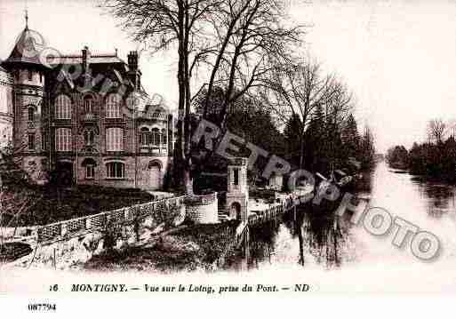 Ville de MONTIGNYSURLOING, carte postale ancienne