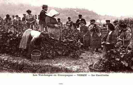 Ville de VERZY, carte postale ancienne