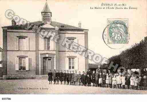 Ville de EVERLY, carte postale ancienne