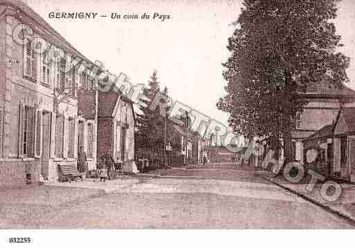 Ville de GERMIGNY, carte postale ancienne