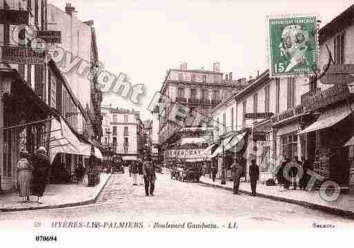 Ville de HYERES, carte postale ancienne