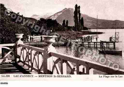 Ville de MENTHON, carte postale ancienne