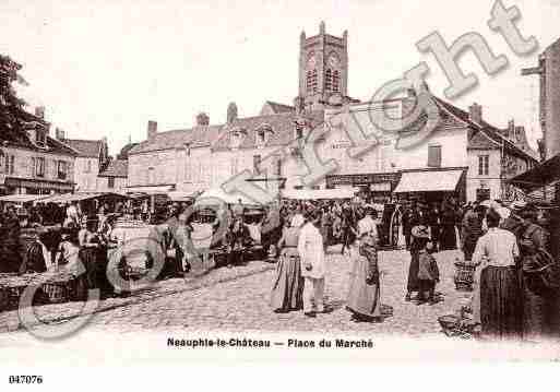 Ville de NEAUPHLELECHATEAU, carte postale ancienne