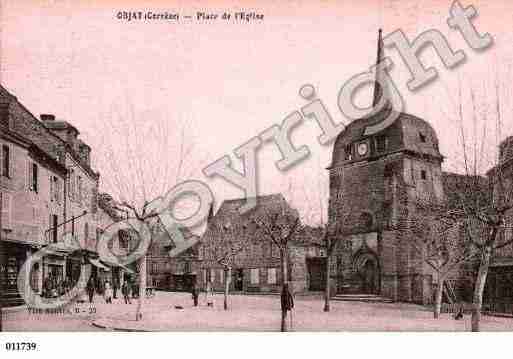 Ville de OBJAT, carte postale ancienne