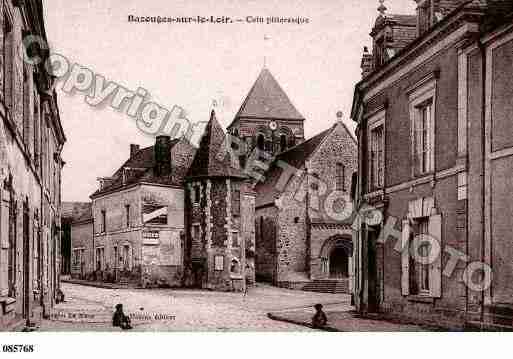 Ville de BAZOUGESSURLELOIR, carte postale ancienne