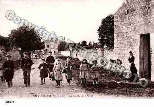 Ville de CHAVEIGNES, carte postale ancienne