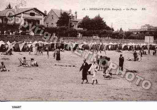 Ville de HENDAYE, carte postale ancienne