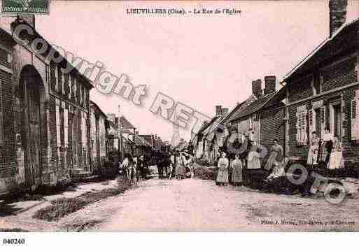 Ville de LIEUVILLERS, carte postale ancienne