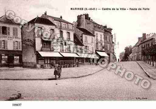 Ville de MARINES, carte postale ancienne