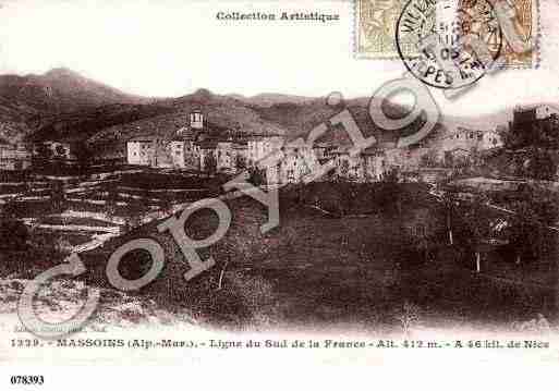 Ville de MASSOINS, carte postale ancienne