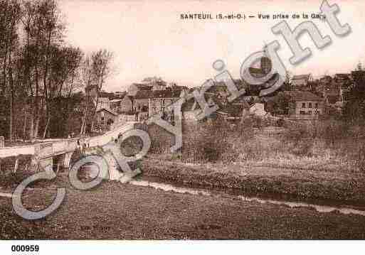 Ville de SANTEUIL, carte postale ancienne