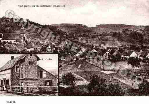 Ville de SOUCHT, carte postale ancienne