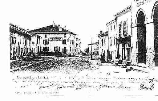 Ville de VERGAVILLE, carte postale ancienne