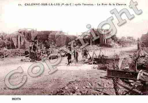 Ville de CALONNESURLALYS, carte postale ancienne