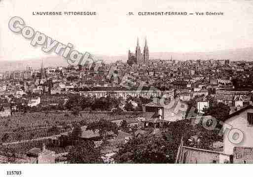 Ville de CLERMONTFERRAND, carte postale ancienne