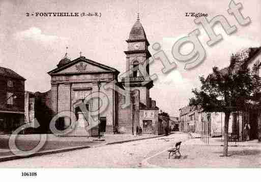 Ville de FONTVIEILLE, carte postale ancienne