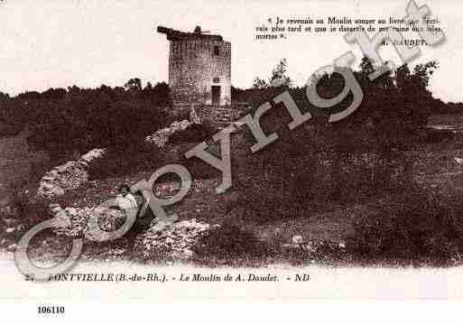 Ville de FONTVIEILLE, carte postale ancienne