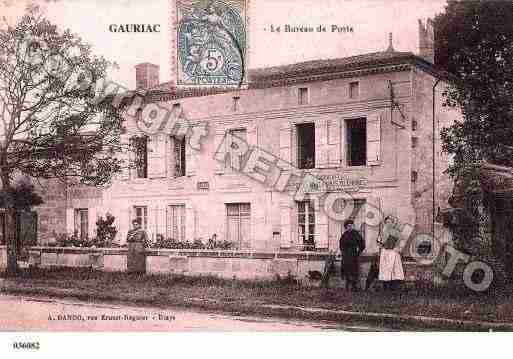 Ville de GAURIAC, carte postale ancienne