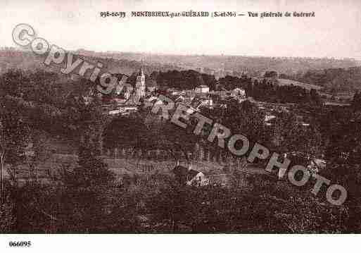 Ville de GUERARD, carte postale ancienne