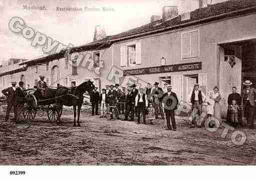 Ville de MANHOUE, carte postale ancienne