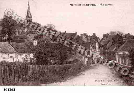 Ville de MONTFORTLEGESNOIS, carte postale ancienne