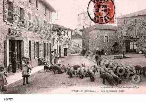 Ville de POULELESECHARMEAUX, carte postale ancienne