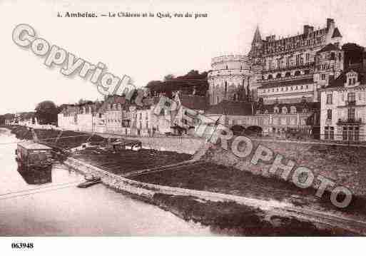 Ville de AMBOISE, carte postale ancienne