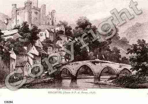 Ville de BELCASTEL, carte postale ancienne