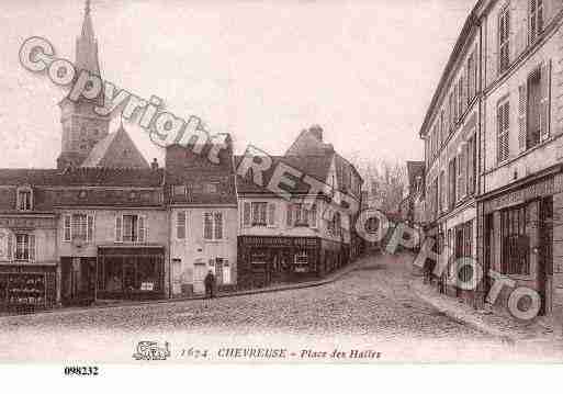 Ville de CHEVREUSE, carte postale ancienne