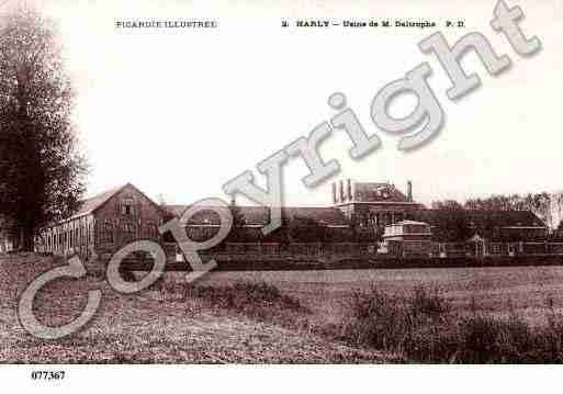 Ville de HARLY, carte postale ancienne