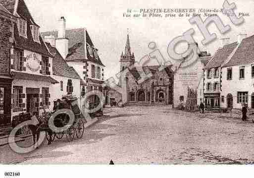 Ville de PLESTINLESGREVES, carte postale ancienne