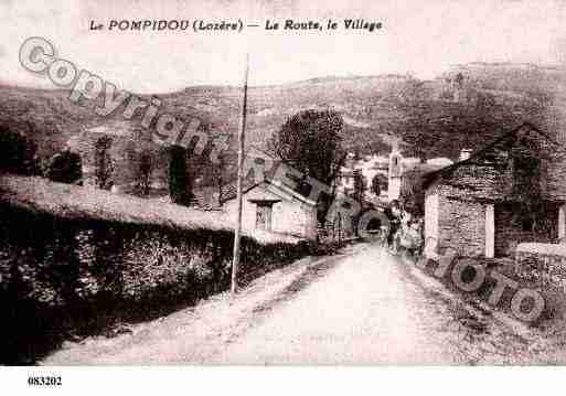 Ville de POMPIDOU(LE), carte postale ancienne