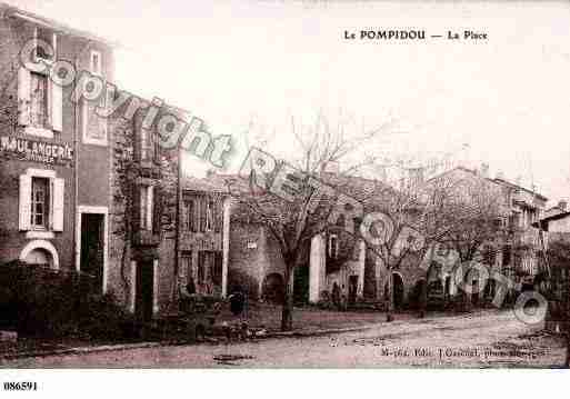 Ville de POMPIDOU(LE), carte postale ancienne