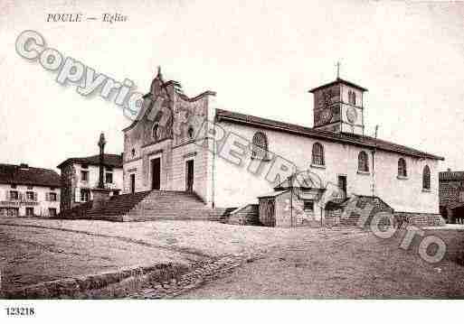 Ville de POULELESECHARMEAUX, carte postale ancienne