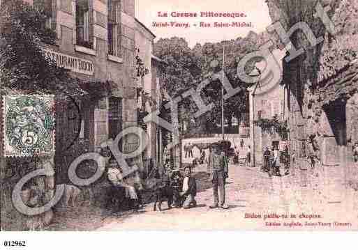 Ville de SAINTVAURY, carte postale ancienne