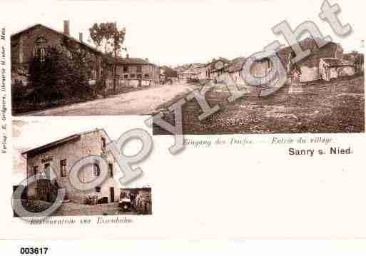 Ville de SANRYSURNIED, carte postale ancienne