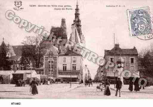 Ville de SENS, carte postale ancienne