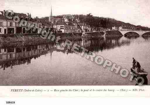 Ville de VERETZ, carte postale ancienne