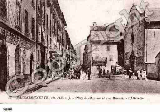 Ville de BARCELONNETTE, carte postale ancienne