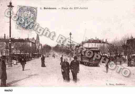 Ville de BORDEAUX, carte postale ancienne