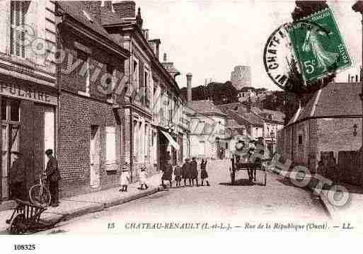 Ville de CHATEAURENAULT, carte postale ancienne