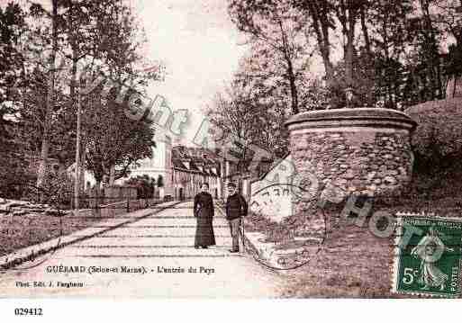 Ville de GUERARD, carte postale ancienne