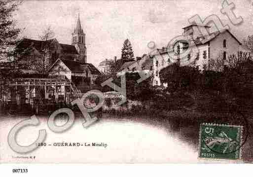 Ville de GUERARD, carte postale ancienne